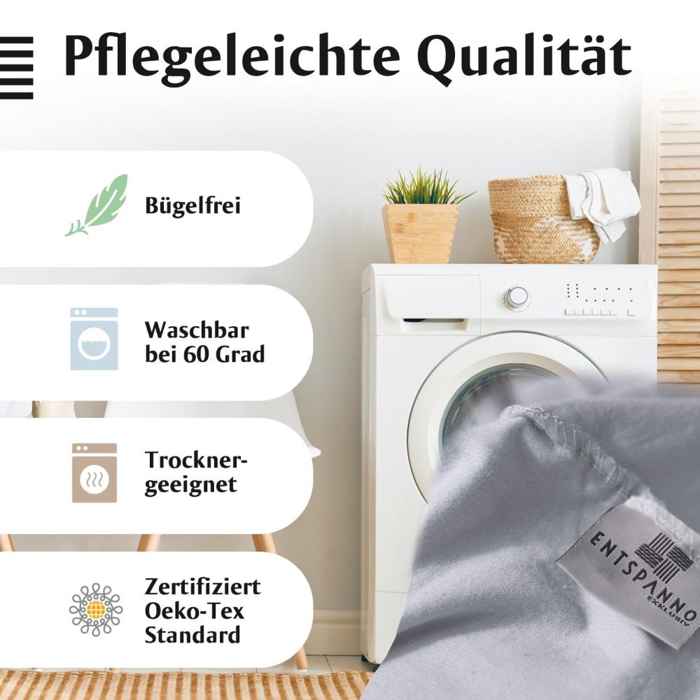 Luxus Spannbettlaken 90-100 x 200-220 cm -