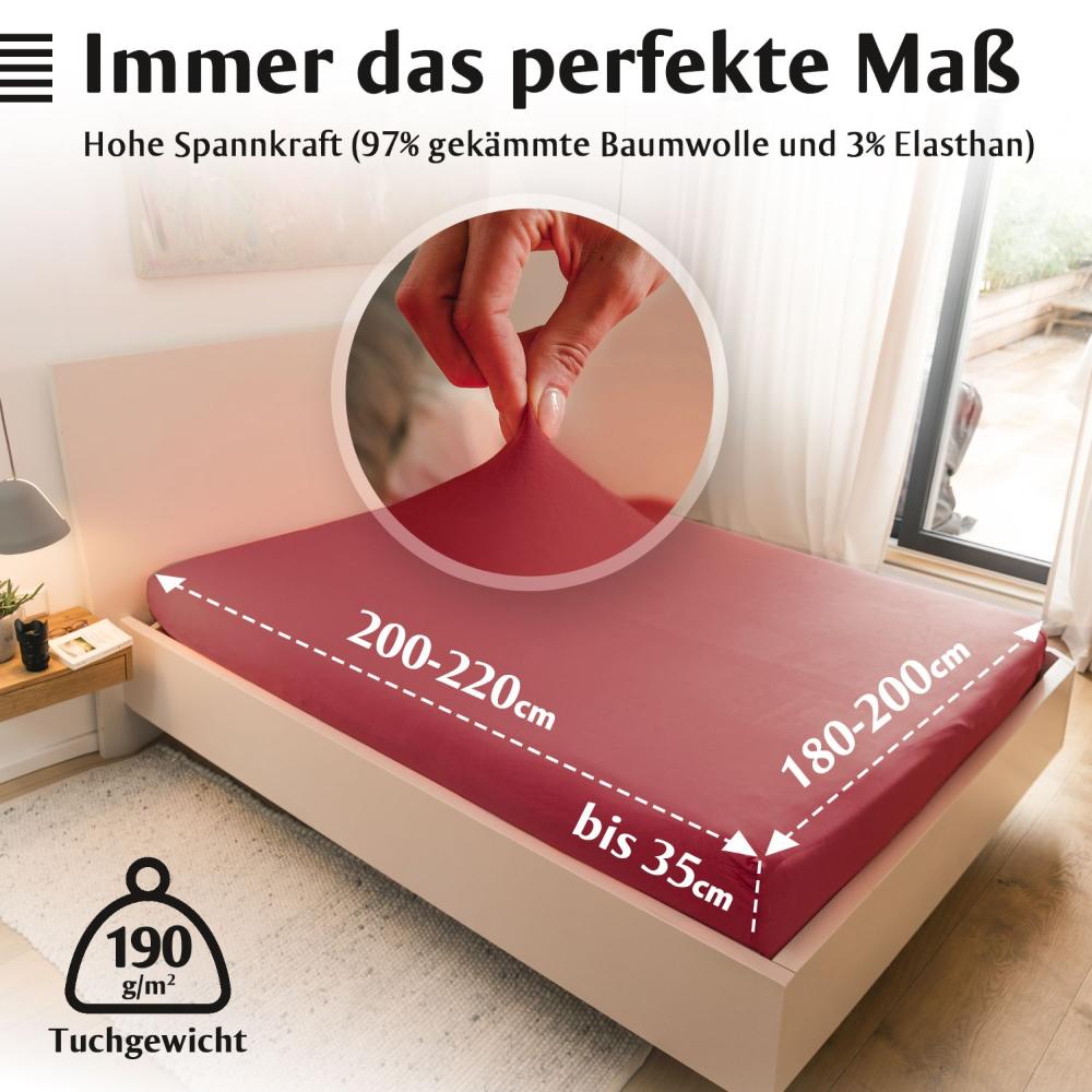Luxus Spannbettlaken 180x200 - 200x220 -