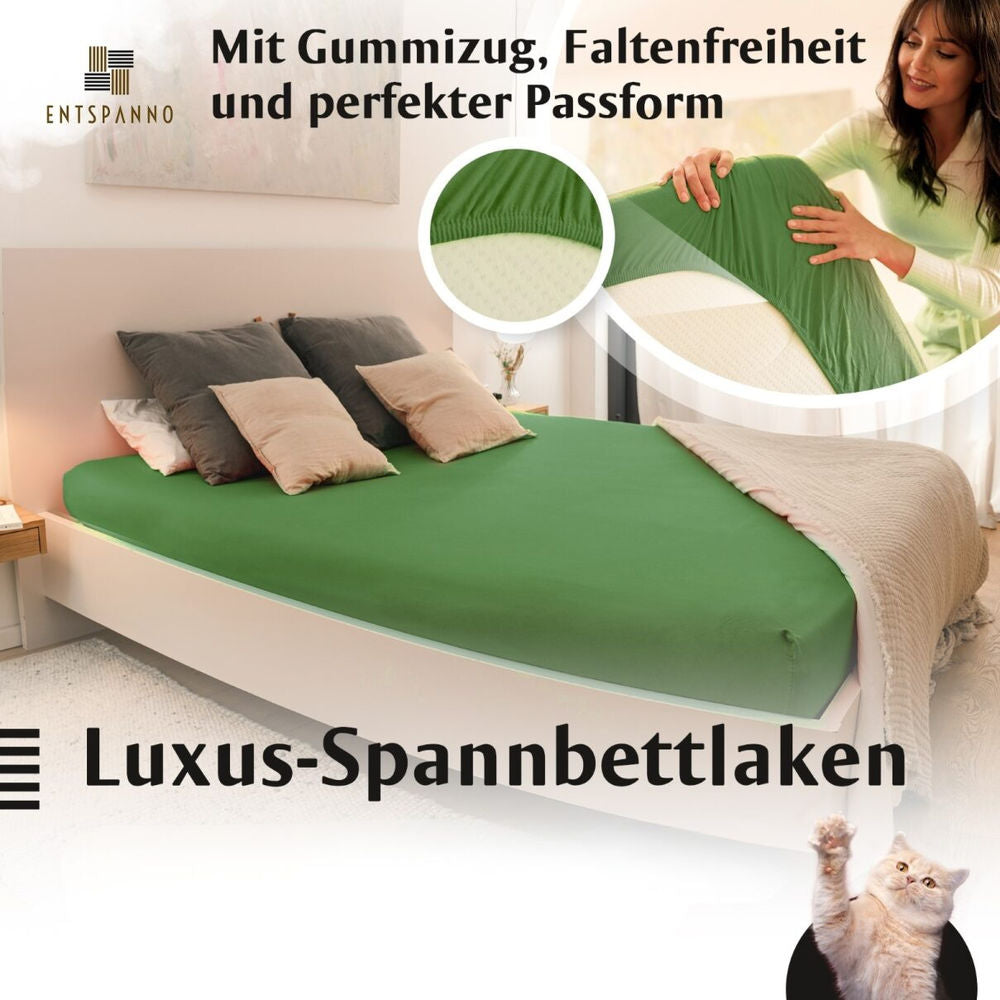 Luxus Spannbettlaken 90-100 x 200-220 cm -