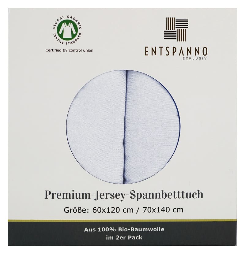 Kinder Spannbettlaken 60×120 cm / 70×140 cm - Weiß Doppelpack