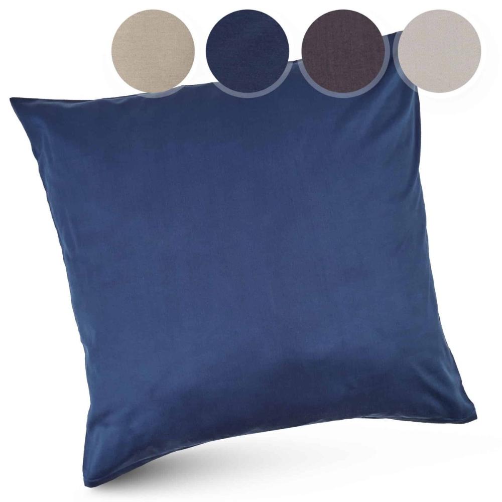 Luxus Baumwolle-Satin Bettwäsche Kissenbezug - Marine