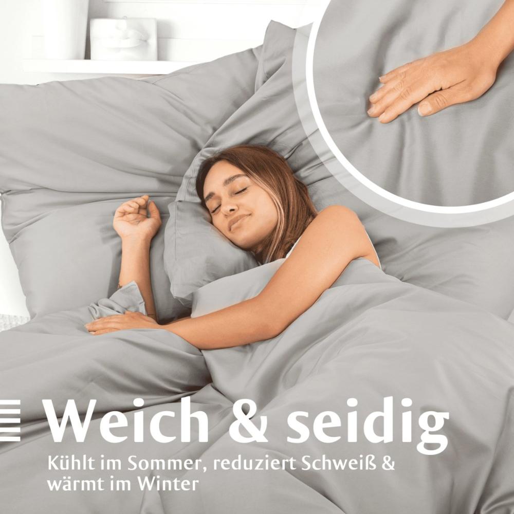 Luxus Baumwolle-Satin Bettwäsche Set -