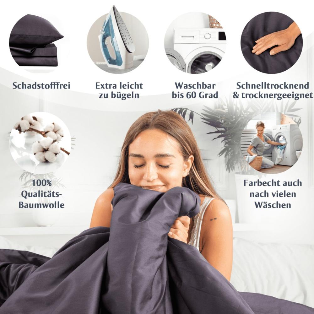 Luxus Baumwolle-Satin Bettwäsche Set -