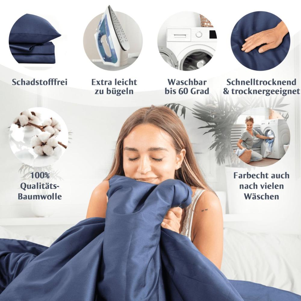 Luxus Baumwolle-Satin Bettwäsche Set -