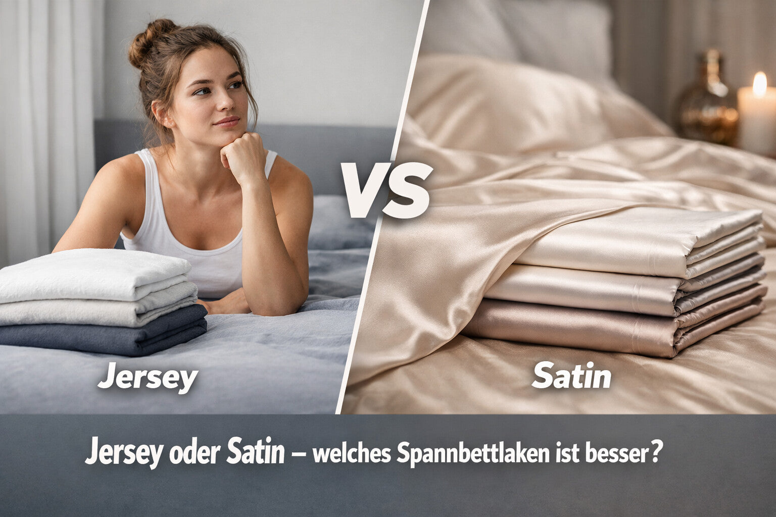 Jersey oder Satin – welches Spannbettlaken ist besser?