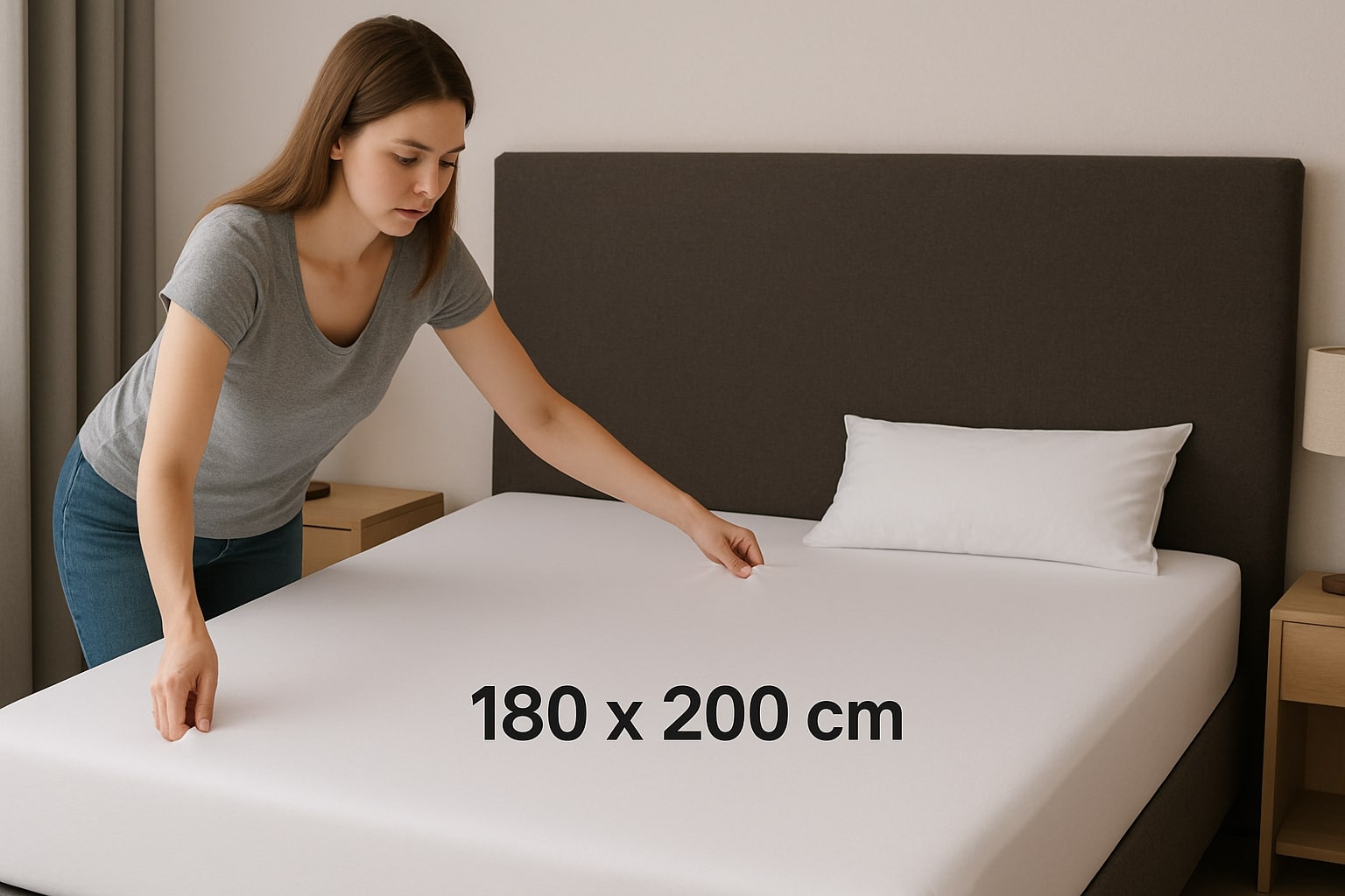 Welche Bettlakengröße passt bei 180 x 200 cm?