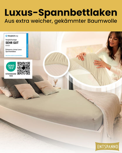 Luxus Spannbettlaken 120x200 - 130x200 cm