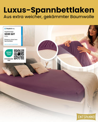 Luxus Spannbettlaken 120x200 - 130x200 cm
