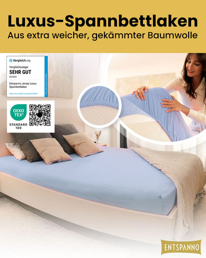 Luxus Spannbettlaken 120x200 - 130x200 cm