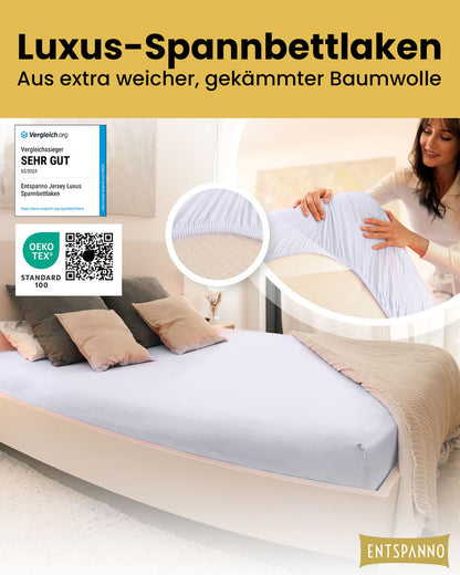 Luxus Spannbettlaken 120x200 - 130x200 cm