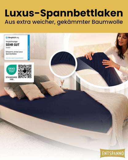 Luxus Spannbettlaken 120x200 - 130x200 cm
