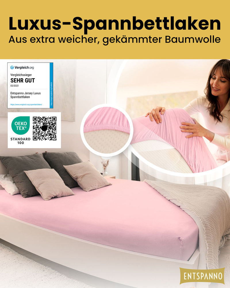 Luxus Spannbettlaken 120x200 - 130x200 cm