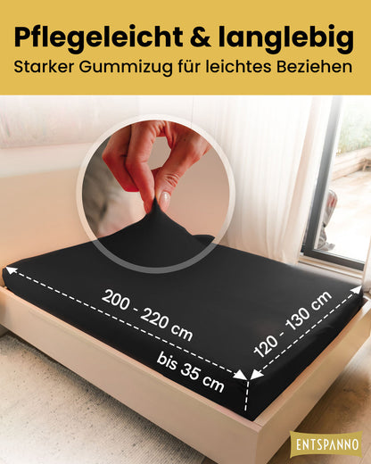 Luxus Spannbettlaken 120x200 - 130x200 cm