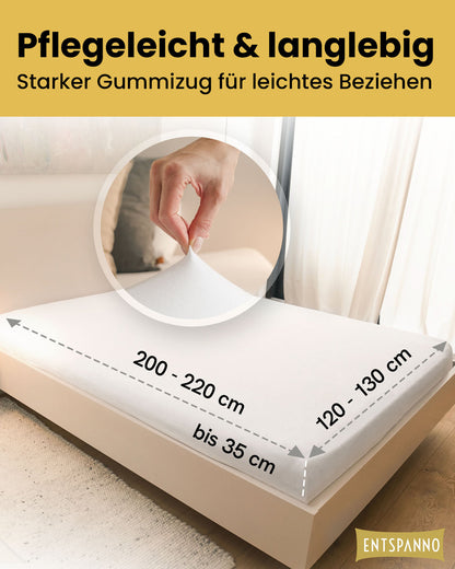 Luxus Spannbettlaken 120x200 - 130x200 cm
