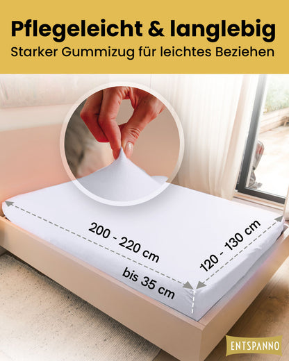 Luxus Spannbettlaken 120x200 - 130x200 cm