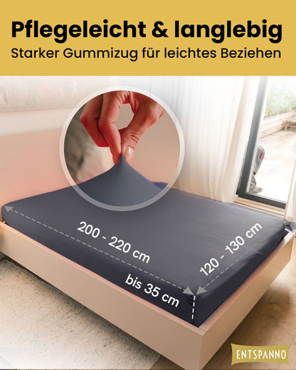 Luxus Spannbettlaken 120x200 - 130x200 cm