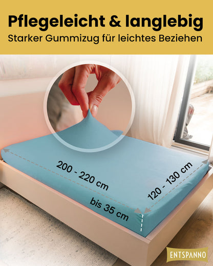Luxus Spannbettlaken 120x200 - 130x200 cm