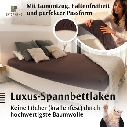 Luxus-Spannbettlaken 140-160 x 200-220 cm