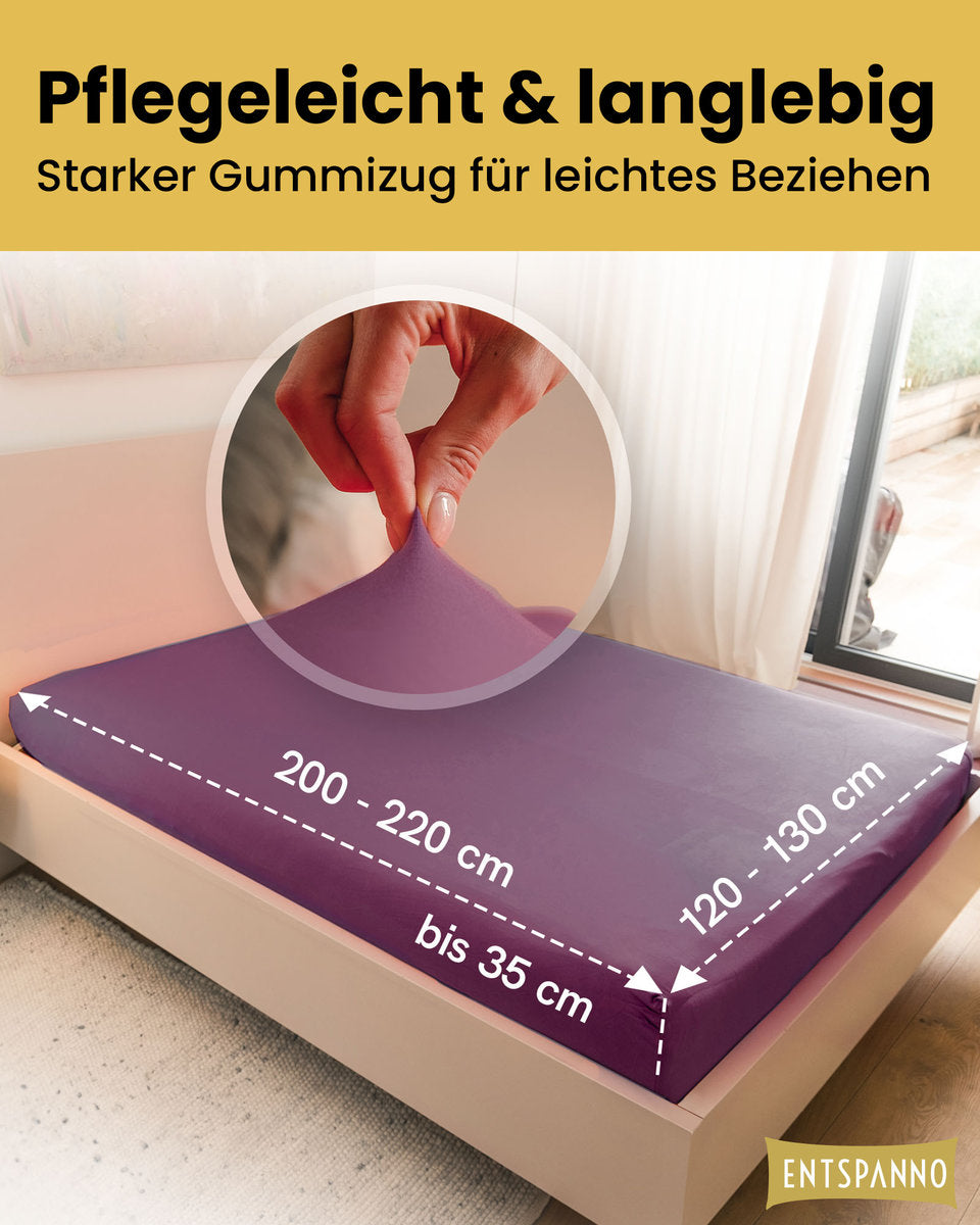 Luxus Spannbettlaken 120x200 - 130x200 cm