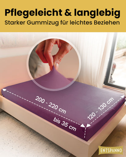 Luxus Spannbettlaken 120x200 - 130x200 cm