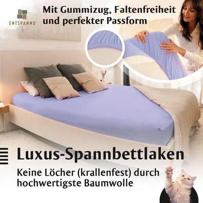 Luxus-Spannbettlaken 140-160 x 200-220 cm