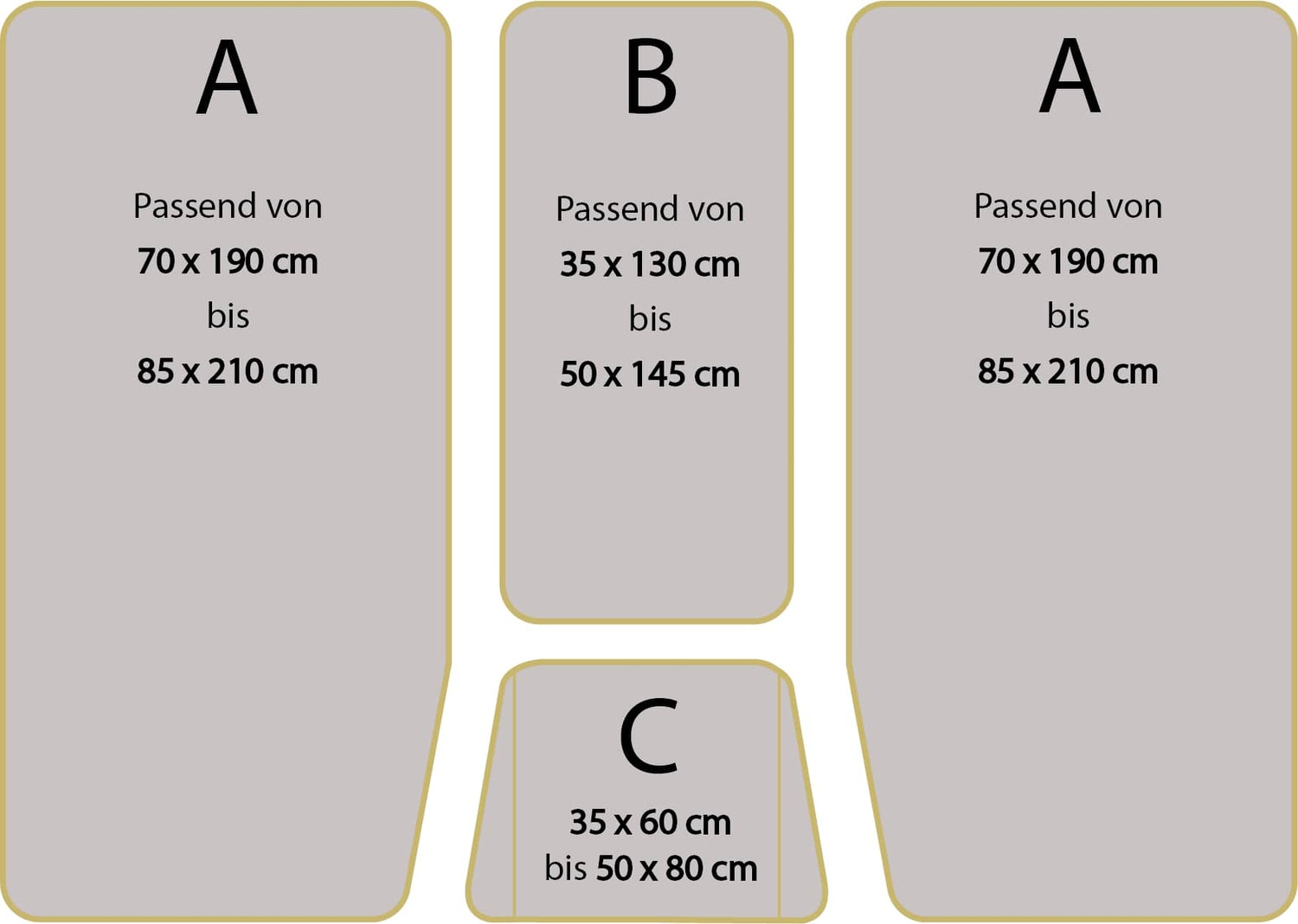 Luxus-Spannbettlaken für Wohnmobil &amp; Wohnwagen 4-teilig - Sand