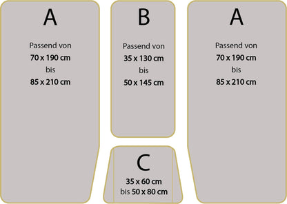 Luxus-Spannbettlaken für Wohnmobil &amp; Wohnwagen 4-teilig - Sand