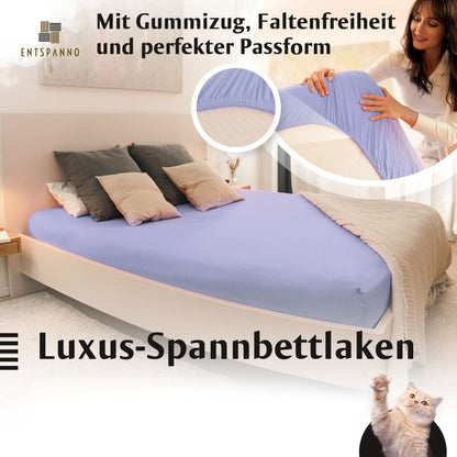 Luxus Spannbettlaken 180x200 - 200x220 -