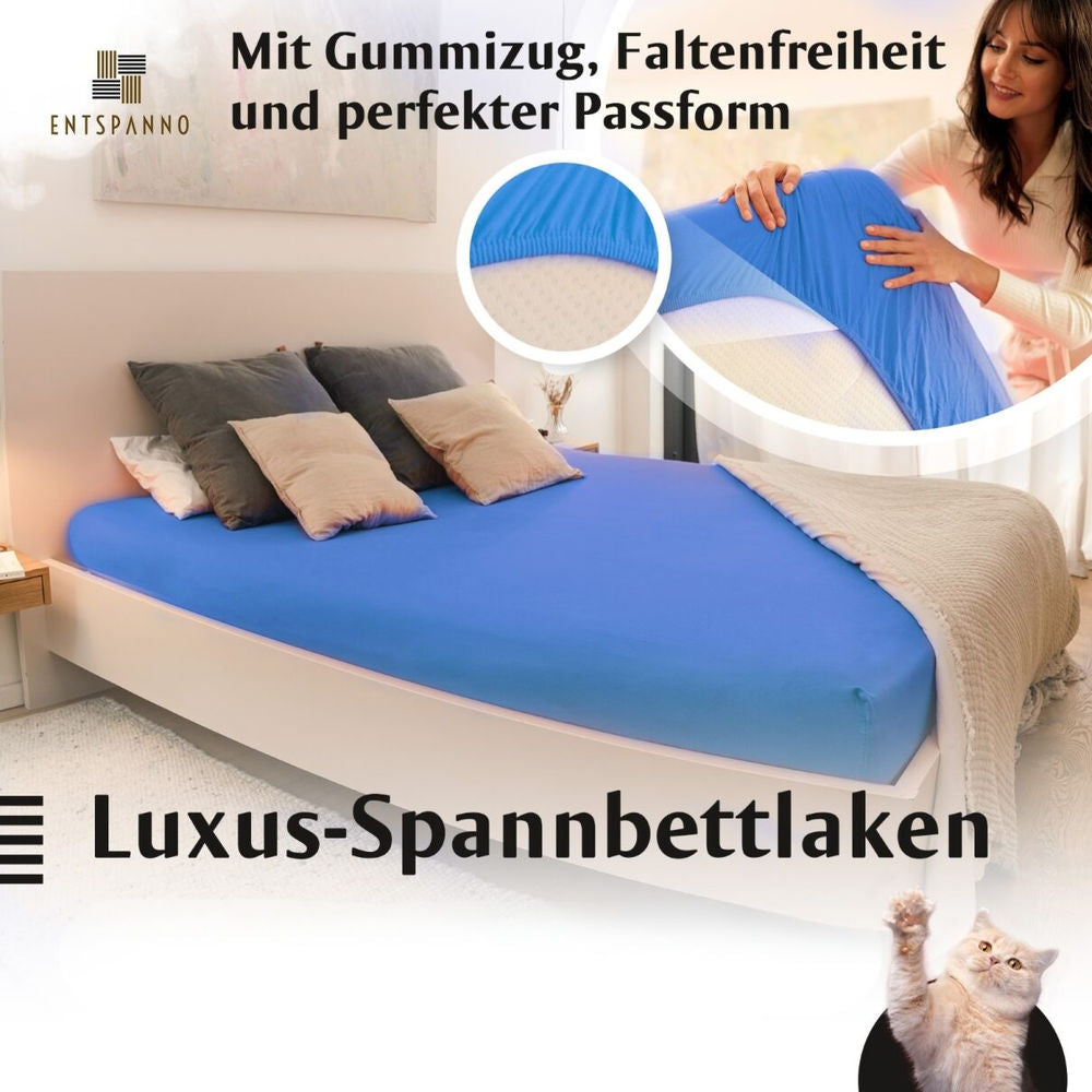 Luxus Spannbettlaken 180x200 - 200x220 -