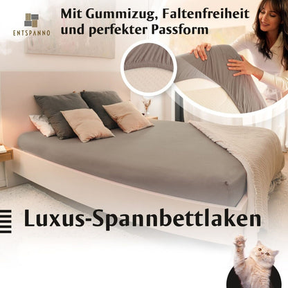 Boxspringbett Topper Luxus-Spannbettlaken -