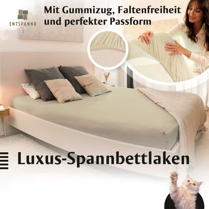 Boxspringbett Topper Luxus-Spannbettlaken -