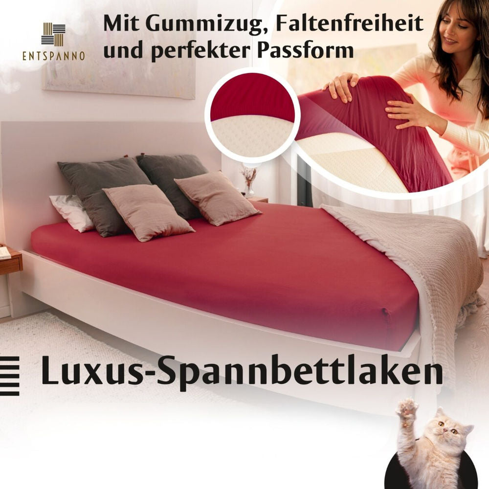 Boxspringbett Topper Luxus-Spannbettlaken -