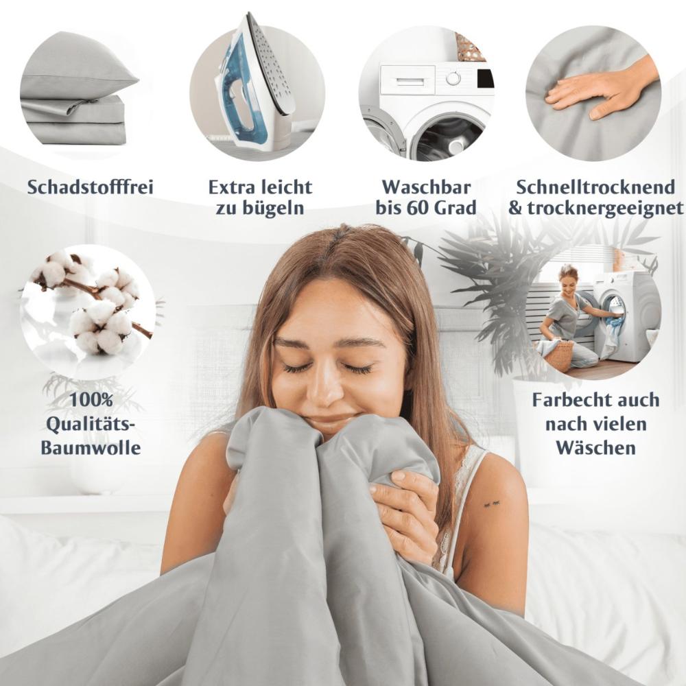 Luxus Baumwolle-Satin Bettwäsche Set